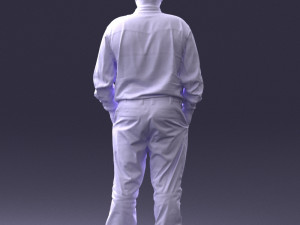 man in black clothes 0065 3D Model