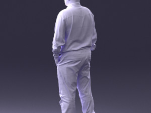 man in black clothes 0065 3D Model