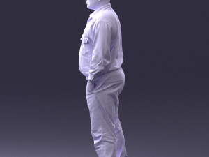 man in black clothes 0065 3D Model