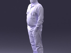 man in black clothes 0065 3D Model