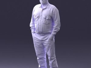 man in black clothes 0065 3D Model