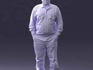man in black clothes 0065 3D Model