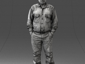 man in black clothes 0065 3D Model