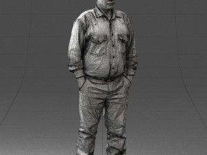man in black clothes 0065 3D Model