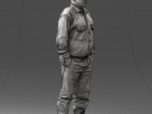 man in black clothes 0065 3D Model