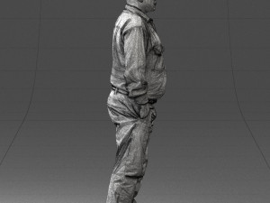 man in black clothes 0065 3D Model