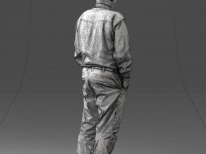 man in black clothes 0065 3D Model
