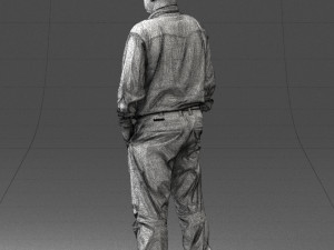 man in black clothes 0065 3D Model