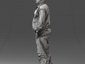 man in black clothes 0065 3D Model