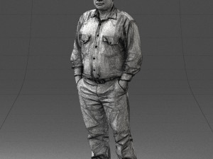 man in black clothes 0065 3D Model