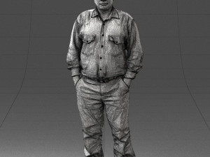 man in black clothes 0065 3D Model