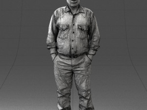 man in black clothes 0065 3D Model
