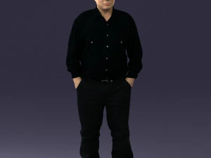 man in black clothes 0065 3d print ready 3D Print Model