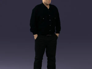 man in black clothes 0065 3d print ready 3D Print Model