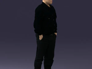 man in black clothes 0065 3d print ready 3D Print Model