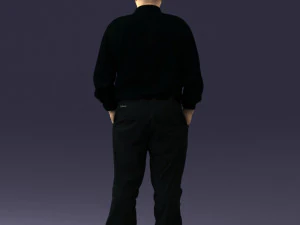 man in black clothes 0065 3d print ready 3D Print Model