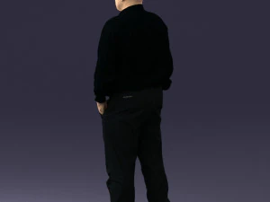 man in black clothes 0065 3d print ready 3D Print Model