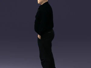 man in black clothes 0065 3d print ready 3D Print Model