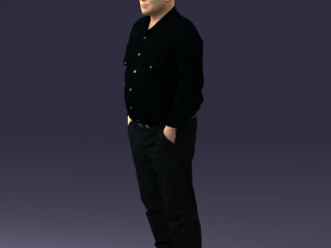 man in black clothes 0065 3d print ready 3D Print Model