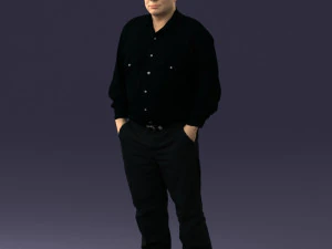 man in black clothes 0065 3d print ready 3D Print Model