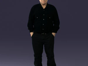 man in black clothes 0065 3d print ready 3D Print Model