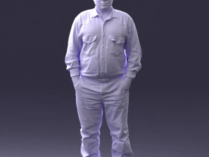 man in black clothes 0065 3d print ready 3D Print Model