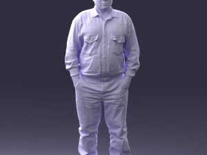 man in black clothes 0065 3d print ready 3D Print Model