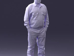 man in black clothes 0065 3d print ready 3D Print Model