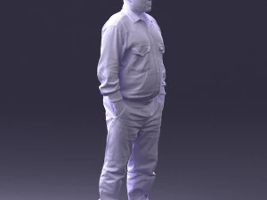 man in black clothes 0065 3d print ready 3D Print Model