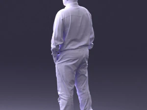man in black clothes 0065 3d print ready 3D Print Model