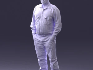 man in black clothes 0065 3d print ready 3D Print Model