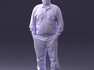 man in black clothes 0065 3d print ready 3D 打印模型