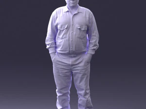man in black clothes 0065 3d print ready 3D Print Model
