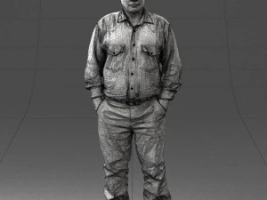man in black clothes 0065 3d print ready 3D Print Model