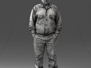 man in black clothes 0065 3d print ready 3D 打印模型