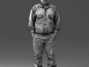 man in black clothes 0065 3d print ready 3D Print Model