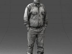 man in black clothes 0065 3d print ready 3D Print Model