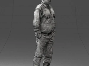 man in black clothes 0065 3d print ready 3D Print Model