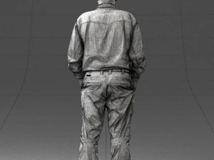 man in black clothes 0065 3d print ready 3D Print Model