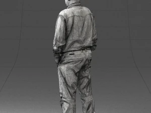 man in black clothes 0065 3d print ready 3D Print Model