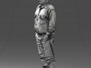 man in black clothes 0065 3d print ready 3D Print Model