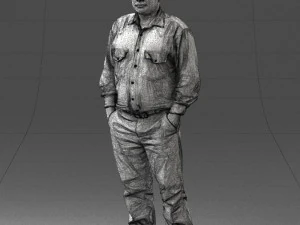man in black clothes 0065 3d print ready 3D Print Model