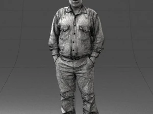 man in black clothes 0065 3d print ready 3D Print Model