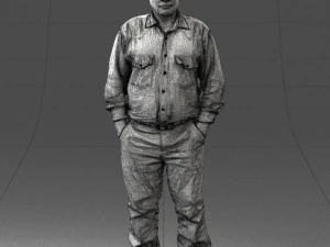 man in black clothes 0065 3d print ready 3D Print Model