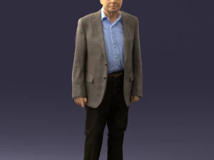 000392 Older Male Character in Business-Casual Outfit 3dp 3D Print Model