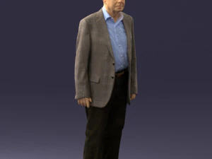000392 Older Male Character in Business-Casual Outfit 3dp 3D Print Model