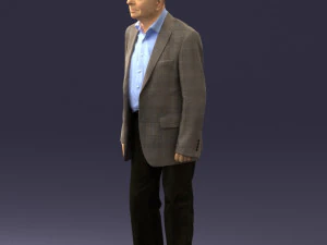 000392 Older Male Character in Business-Casual Outfit 3dp 3D Print Model