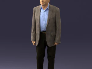 000392 Older Male Character in Business-Casual Outfit 3dp 3D Print Model