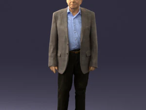 000392 Older Male Character in Business-Casual Outfit 3dp 3D Print Model