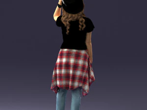 female magician 0064 3D Model